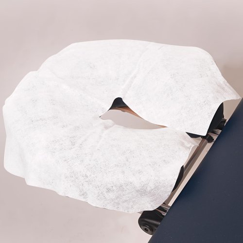 ForPro Massage Face Rest Covers, Ultra Soft, Hypoallergenic, Latex-Free, Disposable Headrest Covers, 16.5” L x 13.75” W, White, 100-Count