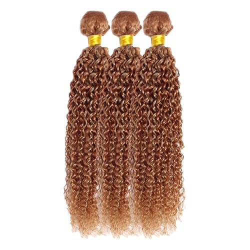 Color 27 Human Hair Bundles 27/30 Water Wave Bundles 12 12 12 Inch Huxowax Unprocessed Virgin Remy Hair Extensions Light Brown Color