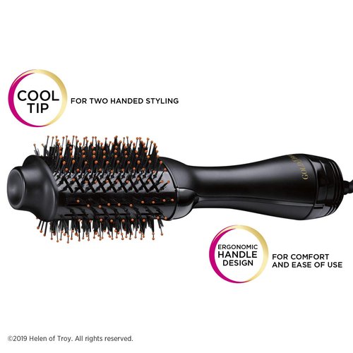 Gold N Hot Professional One-Step Hair Dryer & Volumizer Hot Air Brush, Black