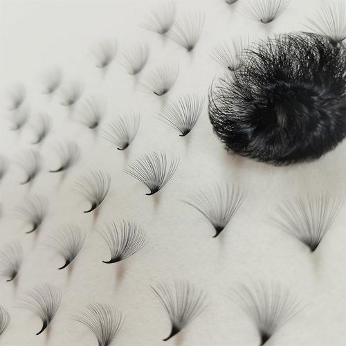 Generic Veritee 1000 Fans 25D Handmade Lash Extensions by Pinching Mix 9-16mm Cashmere Velvet Premade Eyelash Extensions Silk Promade Loose fans, black