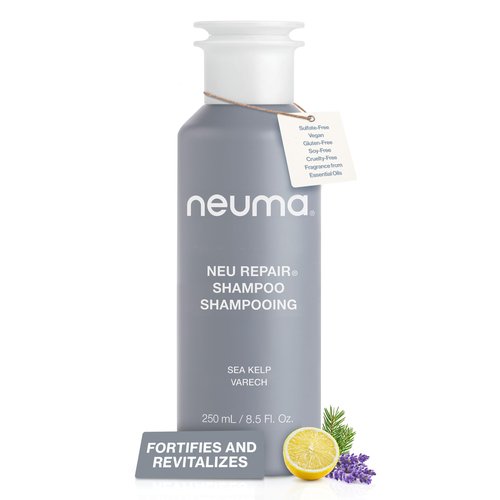 Neuma Neu Repair Shampoo 8.5 Fl. Oz. Sulfate Free Shampoo for Damaged Hair - Revitalizes, Cleanses, Fortifies, and Reduces Breakage, Lemon, Lavender & Fir Needle Scent