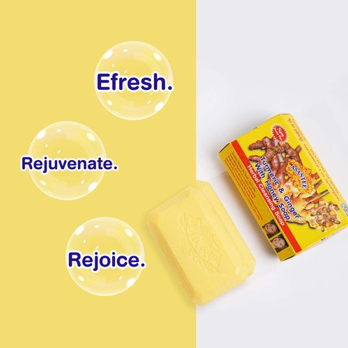 ASANTEE Tumeric & Ginger With Honey Cleansing Soap (Pack of 6)