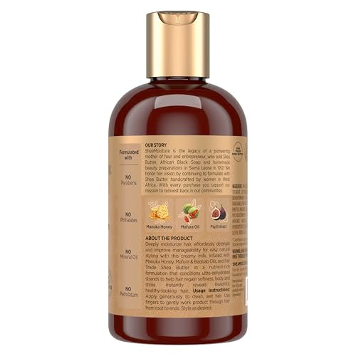 SheaMoisture Hydration Hair Milk Manuka Honey and Mafura Oil for Dry Hair to Hydrate and Style Hair 8 oz