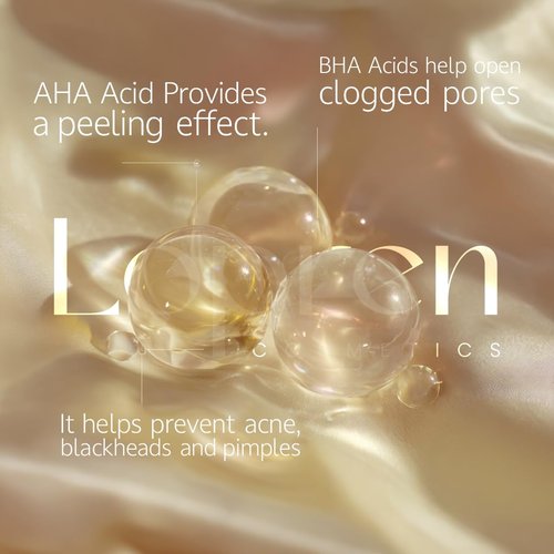 Lopren AHA 10% BHA 2% Exfoliating Serum, Skin Smoothing & Pore Refining Facial Serum, Supports a Clearer Complexion, 1 Fl Oz