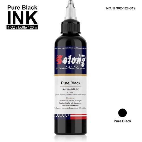 Nazzor Tattoo Ink Black Tattoo Ink 3.4oz(100ml) Black Ink Tattoo for Shading and Lining Smooth Consistent Pigment Professional Tattoo Inks