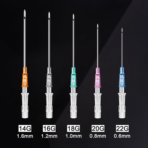 combofix IV Catheter Piercing Needles 50Pcs 16G Catheter Needles Kit for Ear Nose Lip Belly Navel Body Piercing Needles Hollow IV Start Kits Piercing Supplies Tools