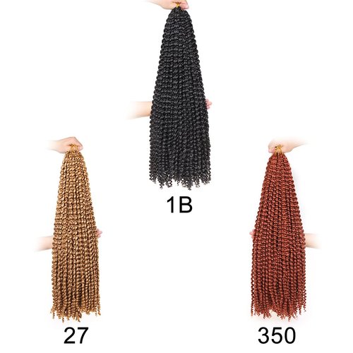 ZRQ 7Packs 30 Inch Copper Red Passion Twist Hair Water Wave Crochet Hair, for Butterfly Locs Hair Ginger Bohemian Spring Twist Hair Crochet Braids Synthetic Hair Extension #350