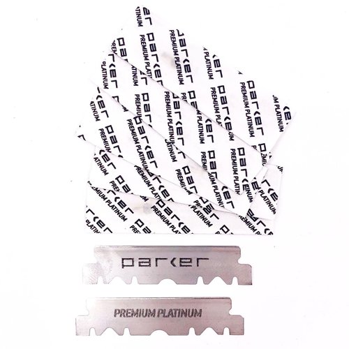Parker SRB Straight Edge Barber Razor – Stainless Steel Blade Arm & Resin Handle – Uses Half Double Edge Razor Blades – Includes 5 Pre-Cut Blades – Professional Shaving Tool