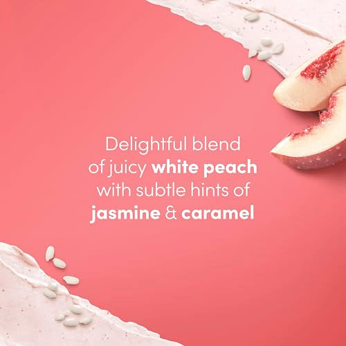 Dove White Peach & Crushed Rice Body Scrub Exfoliates and Deeply Nourishes for Smooth, Radiant Skin 15 oz