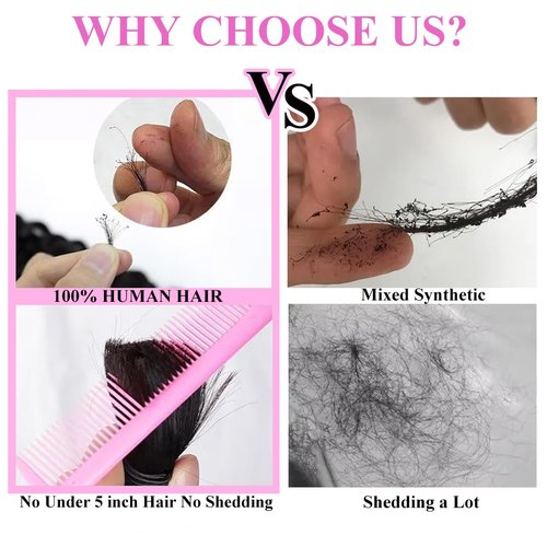 Human Braiding Hair 2 Bundles 100g 20 Inch Deep Wave Bulk 100% Human Hair for Braiding No Weft 12A Brazilian Virgin Human Hair Extensions for Boho Braids Natural Black
