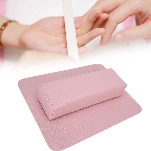 Nail Armrest Armrest Cushion for Tech Soft Art Beauty Salon Hand Holder Cushion Mat Set Manicure Tool (Pink)