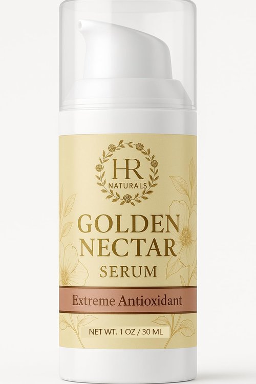 Hope Ridge Naturals Golden Nectar Serum, Organic Antioxidant Face Serum with Vitamin C, Hyaluronic Acid, CoQ10, Seabuckthorn, Rosehip, 1 oz
