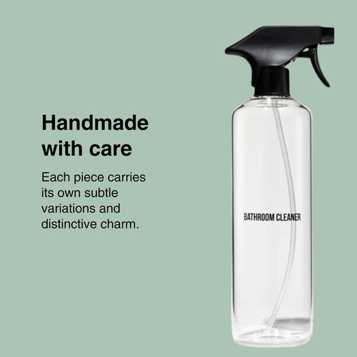 Public Goods Bathroom Cleaner Refill & Glass Spray Bottle | Refill Concentrate for Toilets, Tile, Showers | Cruelty Free | Scented w/Lemon Rosemary Essential Oils | 3 Pack - 24 Oz Diluted