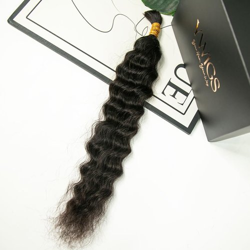 YWIGS Wet and Wavy Human Braiding Hair for Boho Braids 50G No Weft Virgin Human Hair Bulk Human Hair for Braiding 20inch