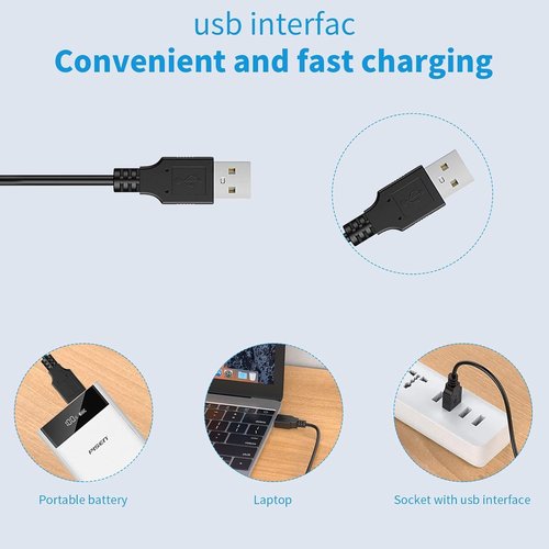 Replacement Wahl 9649P Charger USB Wall Adapter Charger Cord Compatible with Wahl Cordless Hair Clipper Model 9649P 9649 9639-700, 9639-2201 Charging Cord Power Cord