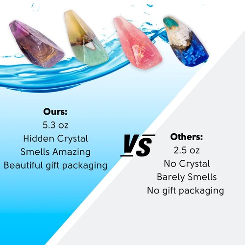 Earth & Home Rock Soap - Soap Rocks - Gemstone Soaps with Real Crystals inside – Decorative Crystal Soap with Natural Fragrance- Moisturizing & Scented Soap Gift for Women