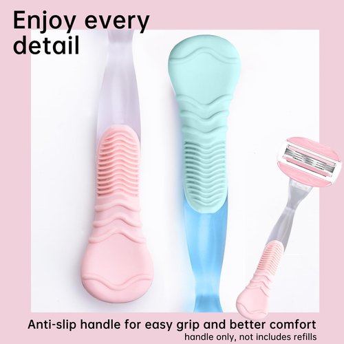 WANYISHUN 2 Pack Replacement Razor Handle Compatible with Venus only (2 Pink)