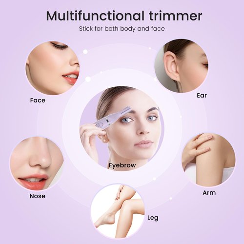 Yinowt Ear and Nose Hair Trimmer for Women, 2025 Professional Painless 2 in 1 USB Rechargeable Eyebrow & Facial Hair Trimmer, Precision Tool with Powerful Motor and Dual-Edge Blades, IPX7 Waterproof