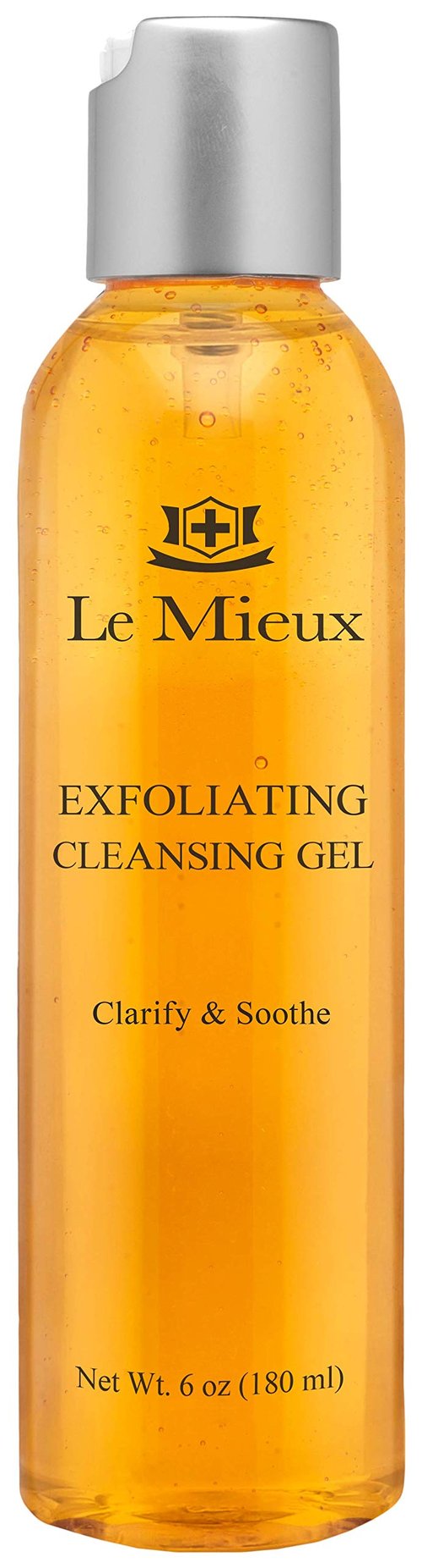 Le Mieux Exfoliating Cleansing Gel - Deep Pore Lactic & Salicylic Acid Face Wash with Hyaluronic Acid & Aloe, Ideal for Oily or Blemish-Prone Skin, No Parabens or Sulfates (6 oz / 180 ml)