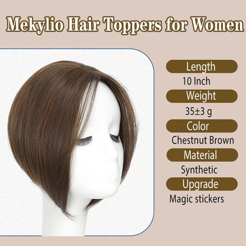 Mekylio Hair Toppers for Women (mst-Chestnut Brown, mst)