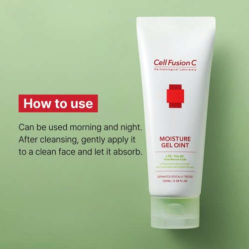 Cell Fusion C Tre.AC Moisture Gel Oint, Lightweight Gel Moisturizer for Oily, Acne-Prone Skin, Balancing Skin's Oil and Moisture, 3.38 fl. oz