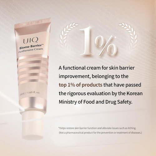 UIQ Moisture Barrier Panthensive Cream, Intensive Hydrating Face Moisturizer for Dry & Sensitive skin, DexPanthenol, Ceramide for skin barrier, Non Comedogenic, Korean Skincare 1.69 fl.oz./50ml