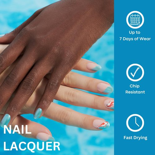OPI Nail Lacquer, Sheer & Soft Pearl Finish Blue Nail Polish, Up to 7 Days of Wear, Chip Resistant & Fast Drying, Fall 2023 Collection, Big Zodiac Energy, Pisces the Future, 0.5 fl oz (Pack of 2)