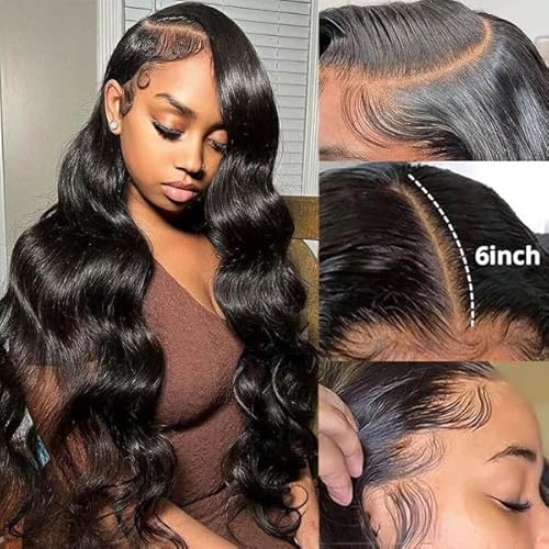 Wiggins Wig 13x6 Body Wave Lace Front Wigs Human Hair Pre Plucked Glueless 13x6 Lace Front Wigs Human Hair Pre Bleached Knots Deep Parting Wig For Black Women 16 Inch