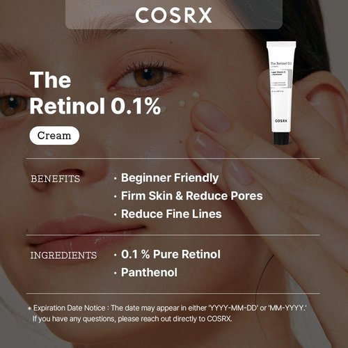 COSRX Peptide Collagen Hydrogel Eye Patch + Retinol 0.1% Cream, Korean Skin Care