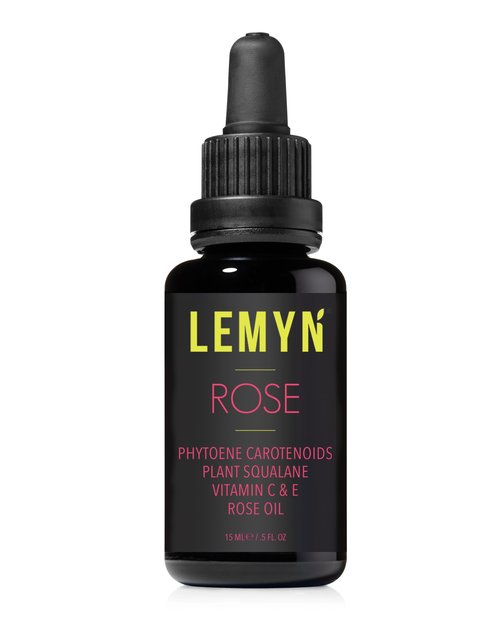 Lemyn Organics Squalane + Vitamin C Rose Oil Serum | Luxury Hydrating & Brightening Face Oil | With THD Vitamin C, Rosa Damascena & Carotenoids | Freshly Made in USA | 15ml