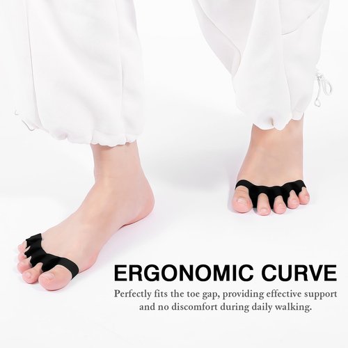 HLOES 8PCS Toe Spacers for Women and Men, Toe Separators for Pedicure, Bunion Corrector, Hammer Toe Straightener, Plantar Fasciitis, Toe Spreaders for Foot Pain Relief and Foot Health.