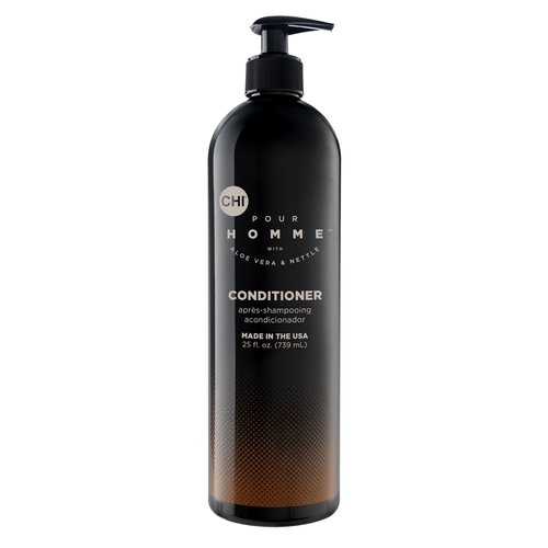 CHI Pour Homme Moisturizing Daily Conditioner For Men, Smooths & Detangles, Made With Aloe Vera & Nettle, Fresh, Woody Scent, Sulfate-Free, 25 oz