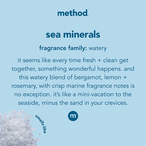 Method Foaming Hand Soap Sea Minerals Recyclable Bottle Biodegradable Formula, 28 fl oz (Pack of 4) + 28 oz (Pack of 1)