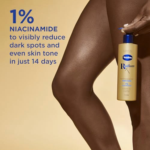 Vaseline Radiant X Skin Care Set - Even Tone Nourishing Body Lotion with 1% Niacinamide & Hydrating Body Oil with 1% Lipids + Deep Nourishment Hand Butter with 100% Pure Shea Butter (3 Piece Set)
