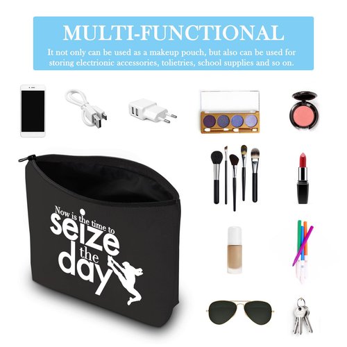 GJTIM TV Show Inspired Now is The Time to Seize The Day Musical Theatre Makeup Cosmetic Bag(Seize The Day Black)