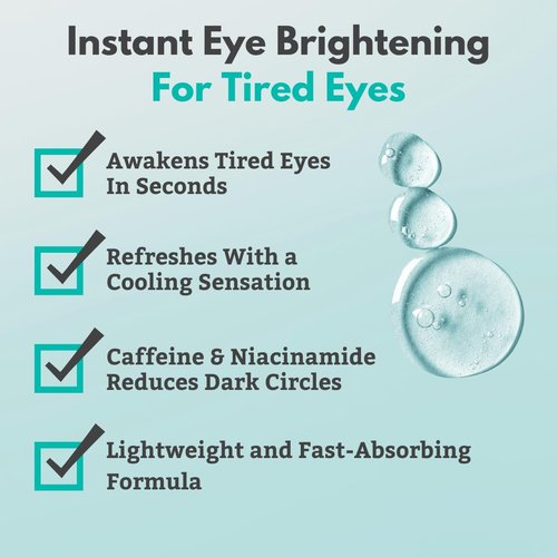TearRestore WINQ Eyelid Serum for Tired Eyes | Redness Relief & Instant Eye Brightening with Caffeine & Niacinamide | Hydrating Under Eye Roller for Puffiness, Dryness & Fatigue | 10mL
