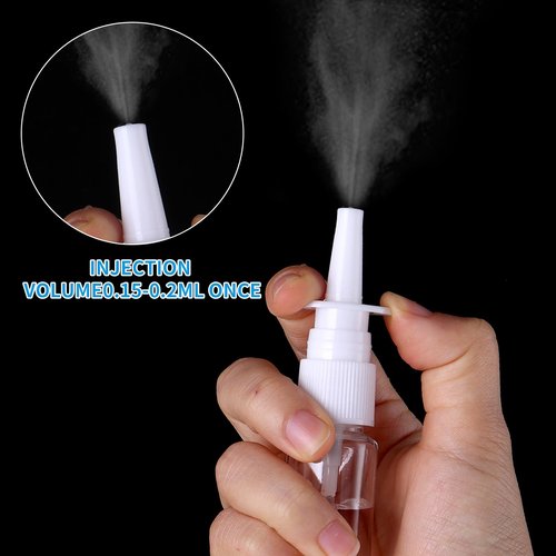simarro 6Pcs Empty Nasal Spray Bottles, 20 ml Nasal Spray Bottles PET Refillable Atomiser Spray Bottle Reusable Empty Nasal Spray Bottle for Perfume, Essential Oils, Saline Solution