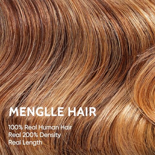 Ombre Lace Front Wig Human Hair Body Wave 6x5 Glueless Wigs Human Hair Pre Plucked 200% Density Wear and Go Highlight Wig Human Hair Bob for Women(16 Inch)