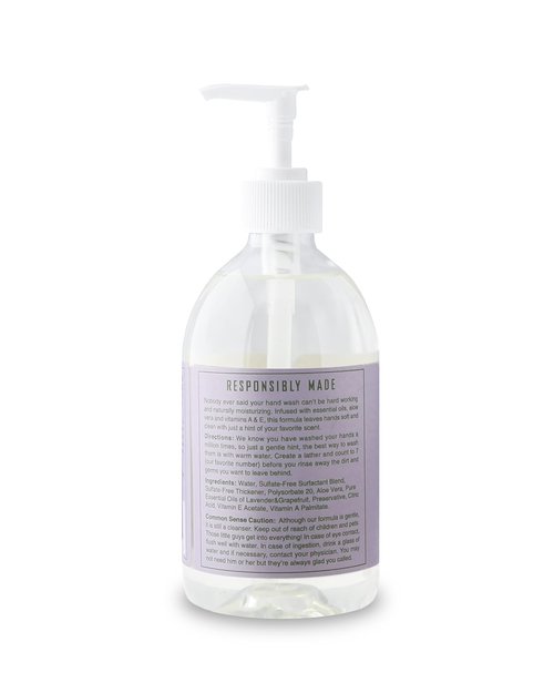 Rebel Green Liquid Hand Soap - Moisturizing Natural Bathroom & Kitchen Liquid Soap - Gentle Household Hand Wash (Lavender & Grapefruit, 16.90 Fl Oz (Pack of 4))