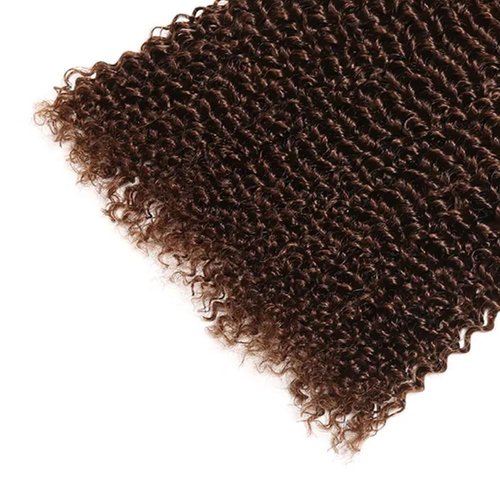 Wahairse Human Hair Bundles 12 14 16 Inch Jerry Curly 4# Color Human Hair Unprocessed Brazilian Virgin 3 Bundles Quick Weave Human Hair Extensions(4# Jerry Curly,12 14 16)