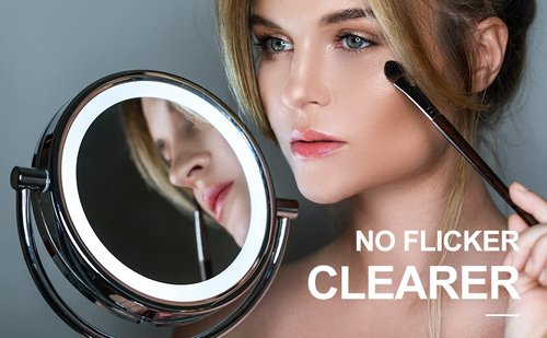 Yucclim No Flicker Double-Sided Mirror Bulb 40W Equivalent for Conair & Jerdon Makeup Mirrors, 1PCS Natural White