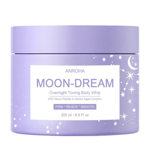 Anroha Moon Dream Overnight Toning Whip - Get Body Firming Cream for Women - Age Defying Lift and Frim Cream Helps Target the Appearance of Loose Skin On the Body 6.8 Fl oz