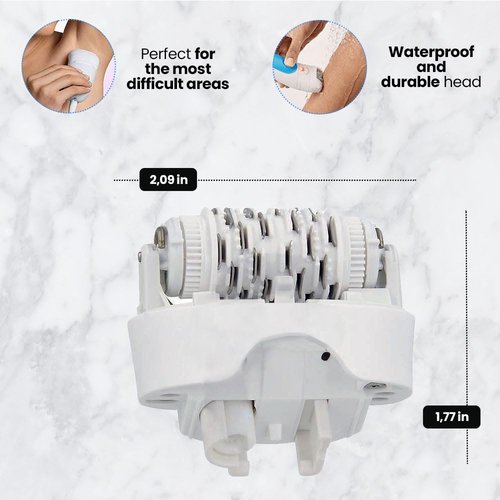 Braun Replacement Hair Removal Head 67030946 Compatible with Braun Silkepil 7 Xpressive Pro and Braun Silk Epil 5, White