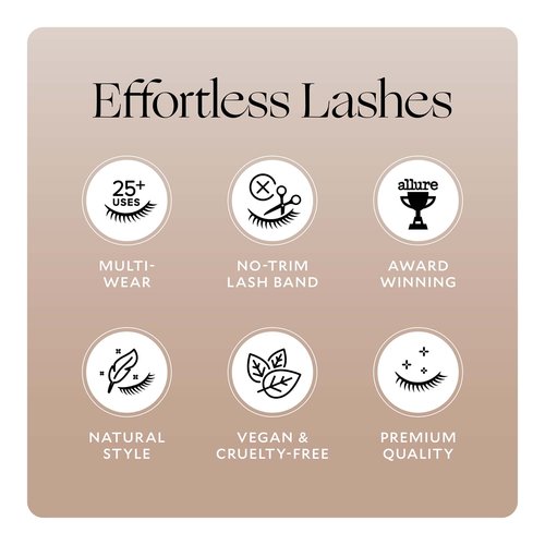 Velour Effortless Lashes, Natural Looking False Eyelashes, Fluffy & Lightweight No Trim Eyelashes, Reusable Fake Lashes For All Eye Shapes, Vegan & Cruelty-Free, Lash Glue not Included (Would I Lie?)
