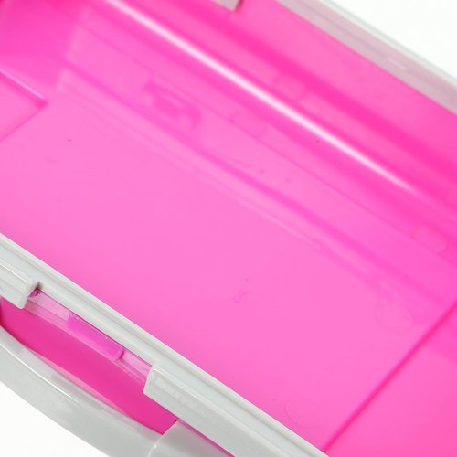 SEWACC 4pcs Simulation Suitcase Makeup Box, Portable False Eyelashes Storage Box, Travel Makeup Carrying Case, Pink & Rose Red, 6.49 x 3.34 x 1.96 Inch