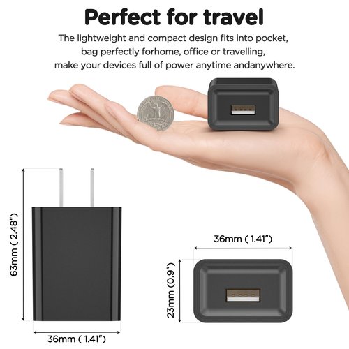 5V USB Wall Charger Adapter Fit for Philips Norelco One Blade 360 Newer Model QP2724 QP2834, MG5910 MG7910 MG9510, X3001 S3341 S5880 S3243 S7887 X3052 Trimmer Electric Shaver Razor, Black