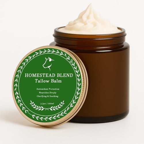WAESKI Homestead Blend Tallow Balm - Tallow and Honey Blam, Natural Ingredient Whipped Moisturizer for Face & Body, Antioxidant Protection | Nourishes Deeply | Clarifying & Soothing