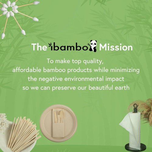 Ibambo 100% Bamboo Swabs for Ears (1000-Pack) - Safety Cotton Swabs for Baby & Personal Care | Safe, Organic Bamboo Baby Ear Cleaner | FSC Certified & Hypoallergenic, Made for All Ages & Pets