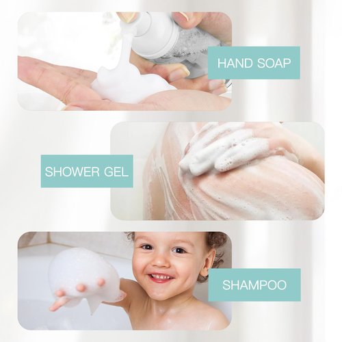 Owlyee 2oz Foam Bottle, Empty Travel Foaming Pump Dispenser for Hand Soap, Lash Cleanser, Shampoo (3PCS, Clear)