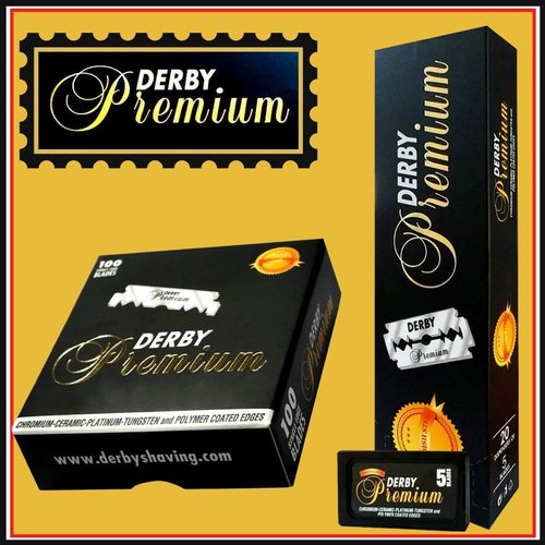 600 "Derby Premium" Single Edge Razor Blades for straight razor
